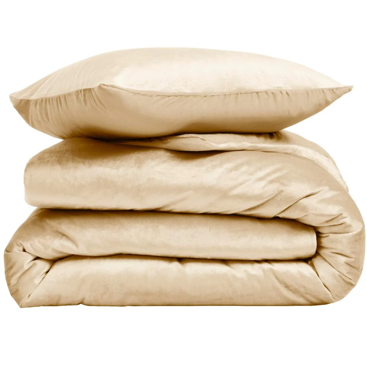 douceur d'intu017drieur Housse de couette et deux taies d'oreiller velours (240 x 220 cm) Velina sable Beige Online