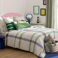 Atmosphera, cru017dateur d'intu017drieur Housse de couette et deux taies coton (240 x 220 cm) Ritchi Multicolore Hot