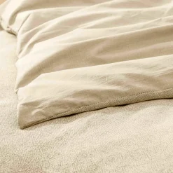douceur d'intu017drieur Housse de couette et deux taies d'oreiller coton (240 x 220 cm) Meline sable Beige Hot