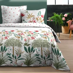 STOF Housse de couette et deux taies d'oreiller en coton (240 x 220 cm) Antillia Multicolore Sale