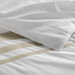 DOUCEUR D'INTERIEUR Housse de couette et deux taies coton (240 x 220 cm) Margaux he Blanc Online