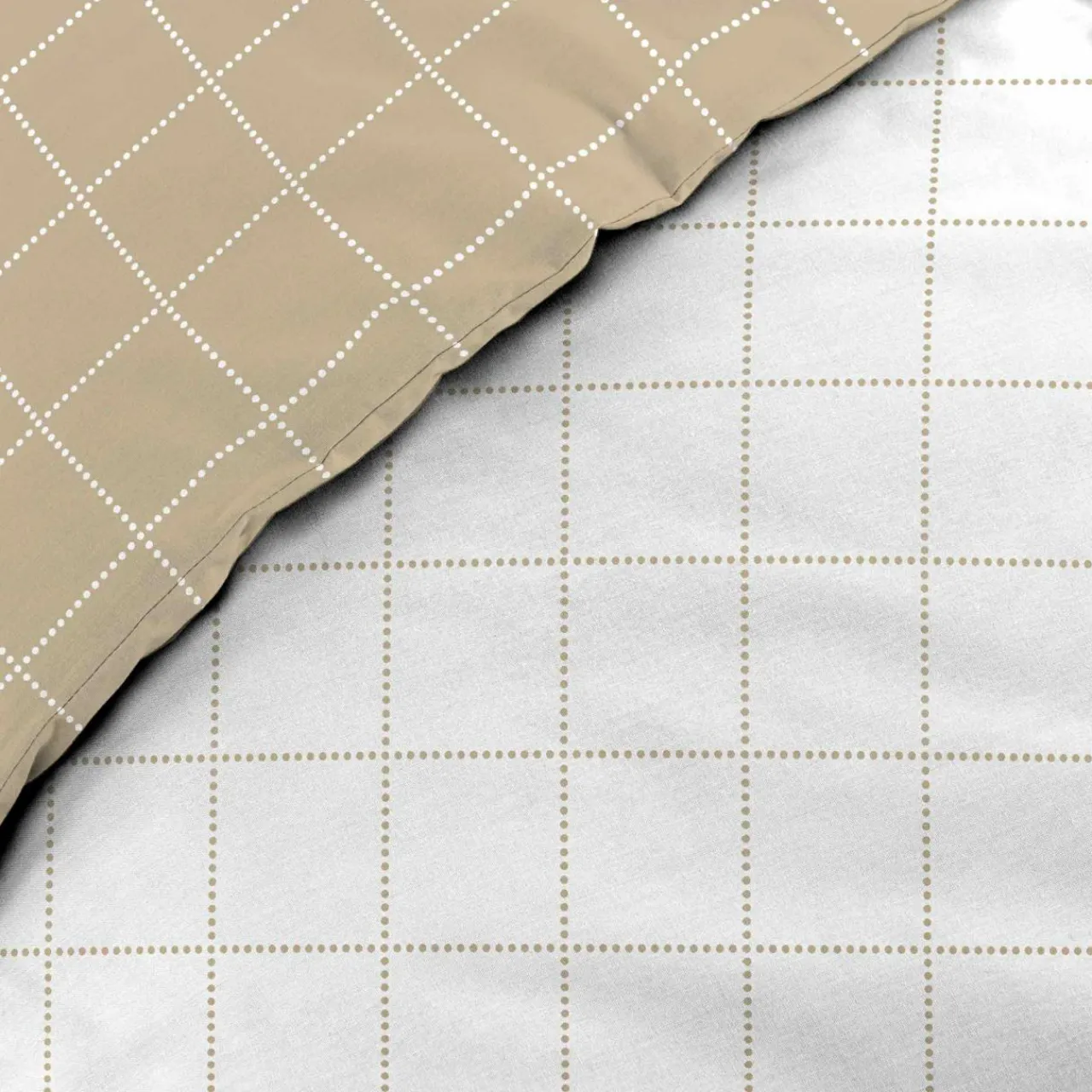 douceur d'intu017drieur Housse de couette et deux taies d'oreiller en coton (260 x 240 cm) Cadria Blanc Hot