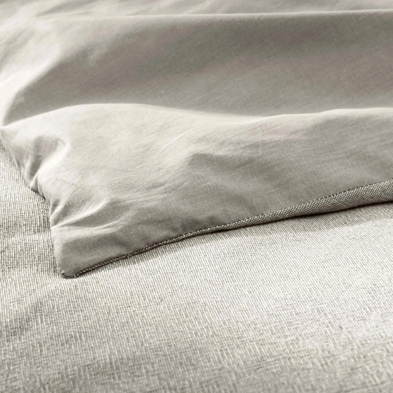 douceur d'intu017drieur Housse de couette et deux taies d'oreiller coton (260 x 240 cm) Meline Gris Anthracite Clearance
