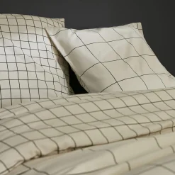 L'EFFET PAPILLON Housse de couette et deux taies coton (200 x 200 cm) Carrie Beige Discount