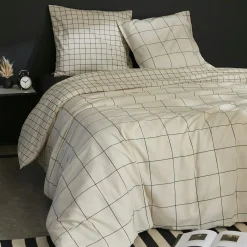 L'EFFET PAPILLON Housse de couette et deux taies coton (240 x 220 cm) Carrie Beige Best