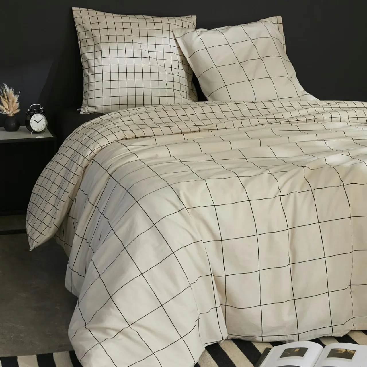 L'EFFET PAPILLON Housse de couette et deux taies coton (240 x 220 cm) Carrie Beige Best