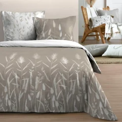 STOF Housse de couette et deux taies d'oreiller en coton (260 x 240 cm) Pampa Beige Outlet