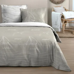 STOF Housse de couette et deux taies cotons (240 x 220 cm) Dunes Beige Discount