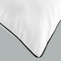 DOUCEUR D'INTERIEUR Housse de couette et deux taies coton lavé (240 x 220 cm) Linette he Blanc Hot