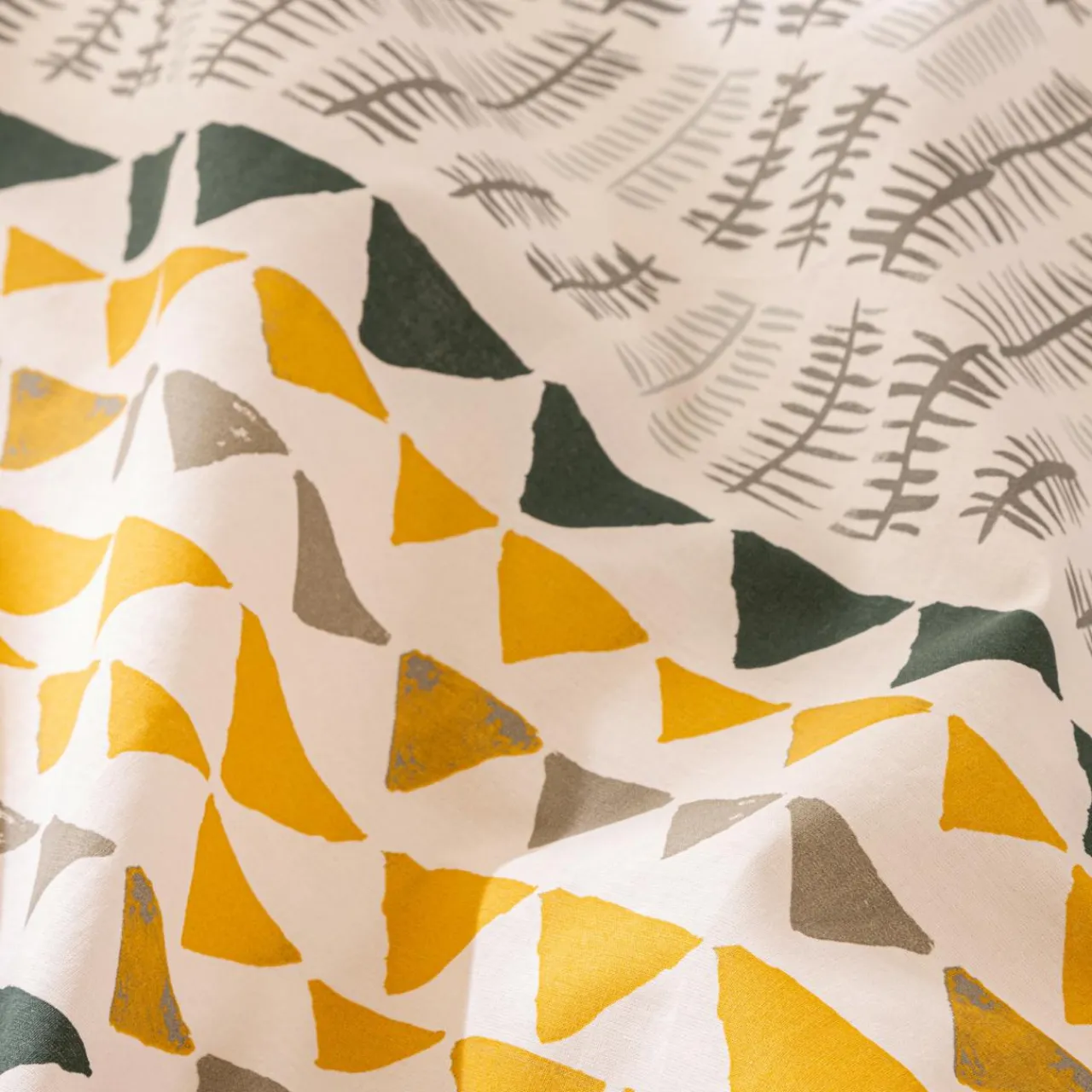 Atmosphera, cru017dateur d'intu017drieur Housse de couette et deux taies coton (240 x 220 cm) Aqua Multicolore Clearance