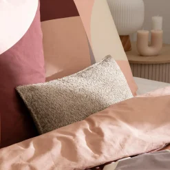 Atmosphera, cru017dateur d'intu017drieur Housse de couette et deux taies percale de coton (260 x 240 cm) Tatia Terracotta Sale