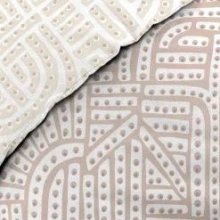 douceur d'intu017drieur Housse de couette et deux taies d'oreiller percale de coton (240 x 220 cm) Eliot Beige