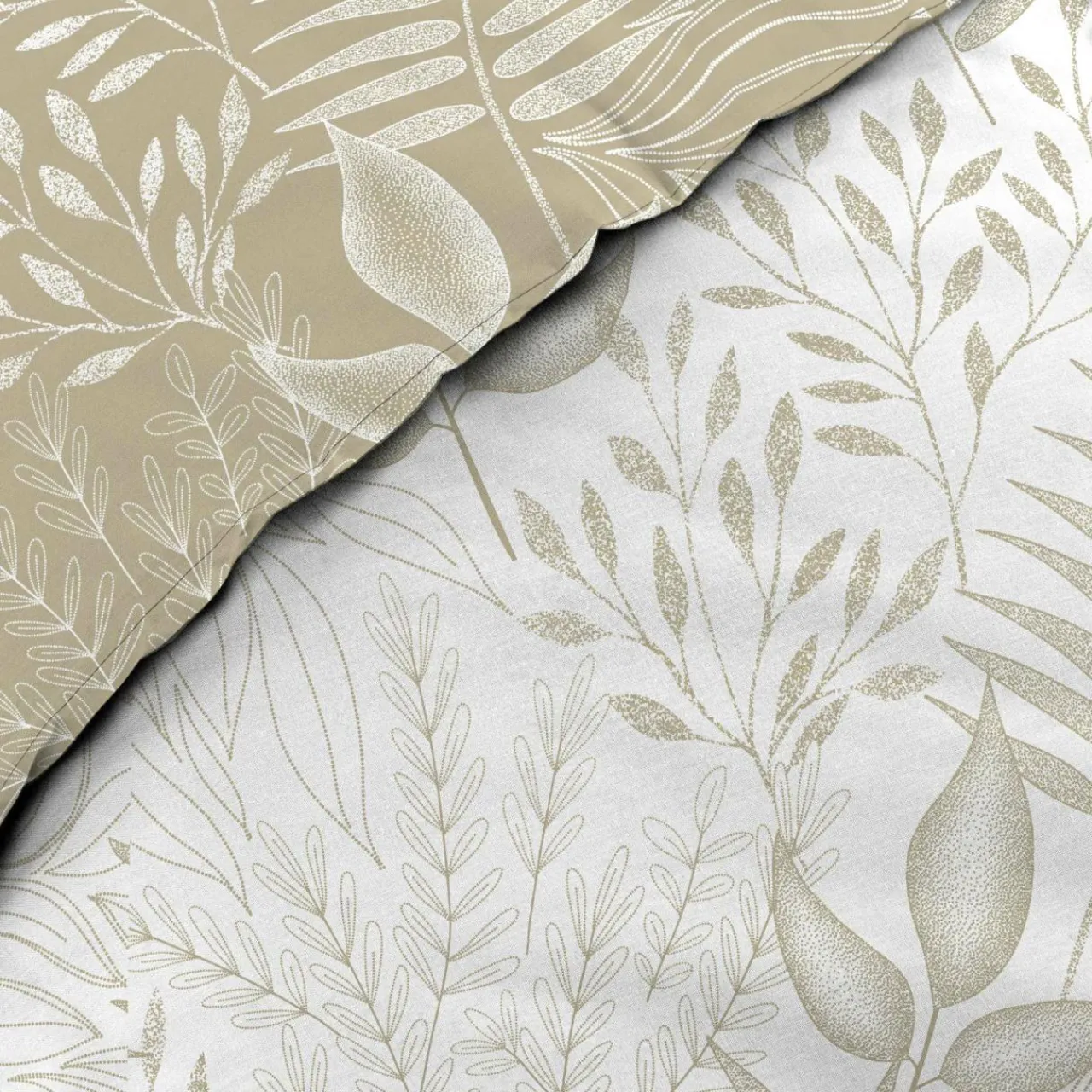 DOUCEUR D'INTERIEUR Housse de couette et deux taies coton (260 x 240 cm) Cassia Beige Outlet
