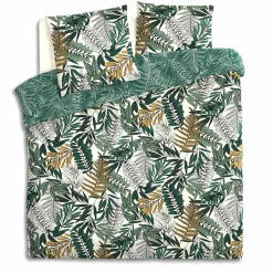 ATMOSPHERA Housse de couette et deux taies coton (260 x 240 cm) Tropik e Vert New