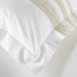 DOUCEUR D'INTERIEUR Housse de couette et deux taies coton (260 x 240 cm) Margaux he Blanc Sale