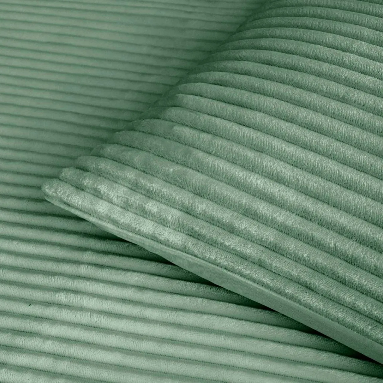 douceur d'intu017drieur Housse de couette et deux taies d'oreiller flanelle (240 x 220 cm) Veloutea cédre Vert Best