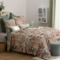 Atmosphera, cru017dateur d'intu017drieur Housse de couette et deux taies coton (240 x 220 cm) Alvaro Multicolore Online