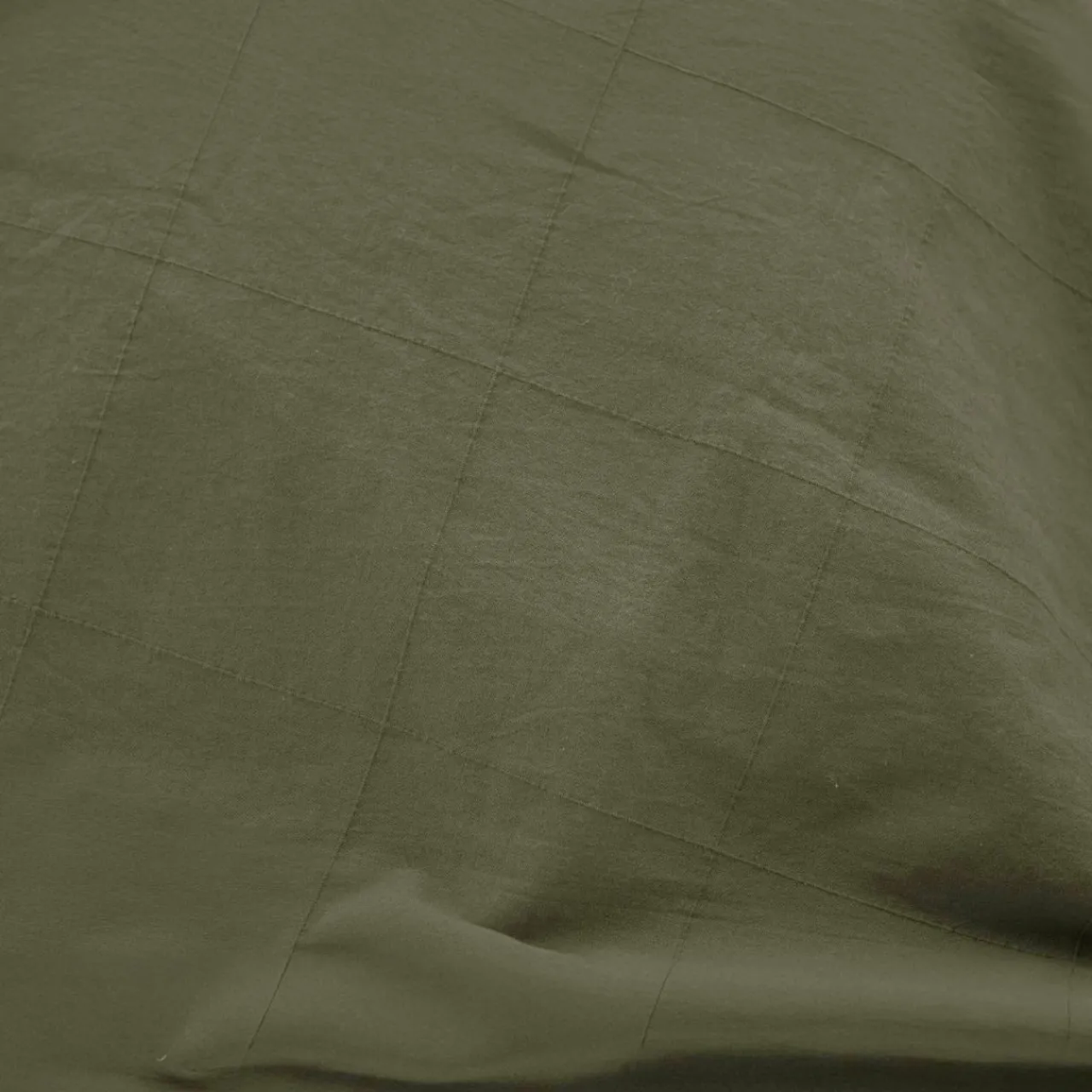 douceur d'intu017drieur Housse de couette et deux taies d'oreiller coton lavé (240 x 220 cm) Linella Vert sauge Clearance