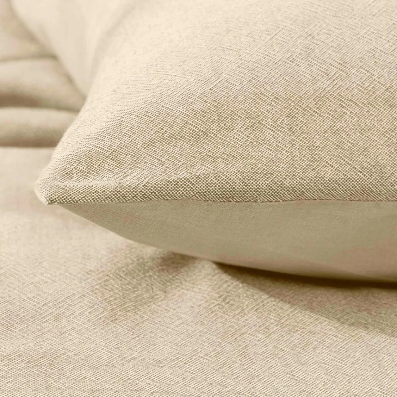 douceur d'intu017drieur Housse de couette et deux taies d'oreiller coton (260 x 240 cm) Meline sable Beige Online