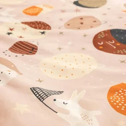 L'effet papillon Housse de couette et deux taies enfant coton (200 x 200 cm) Sky Dream Rose Discount