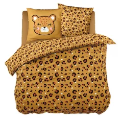 l'Effet Papillon Housse de couette et deux taies enfant coton (200 x 200 cm) Lola Caramel New