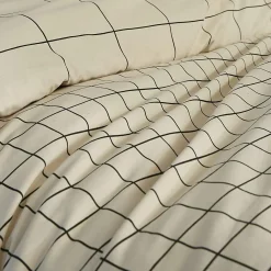 L'EFFET PAPILLON Housse de couette et une taie coton (140 x 200 cm) Carrie Beige Discount