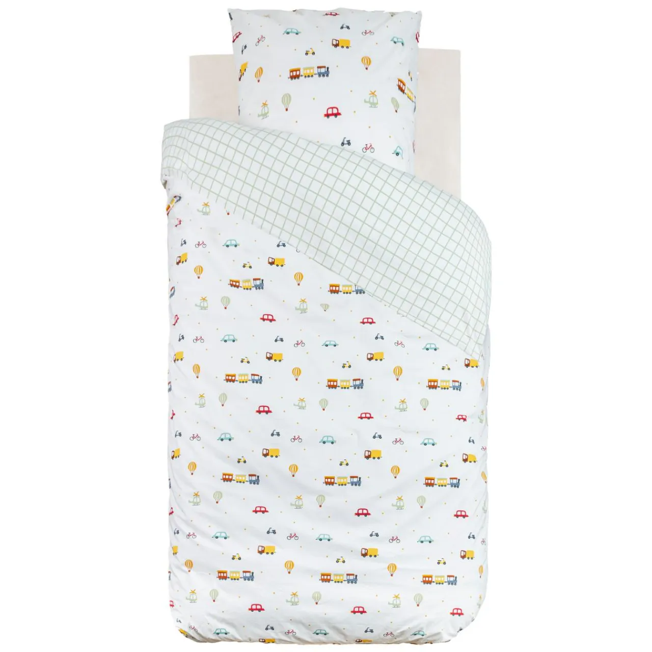 Atmosphera cru017dateur d'intu017drieur for kids Housse de couette et une taie enfant coton (140 x 200 cm) Voitures Multicolore Sale