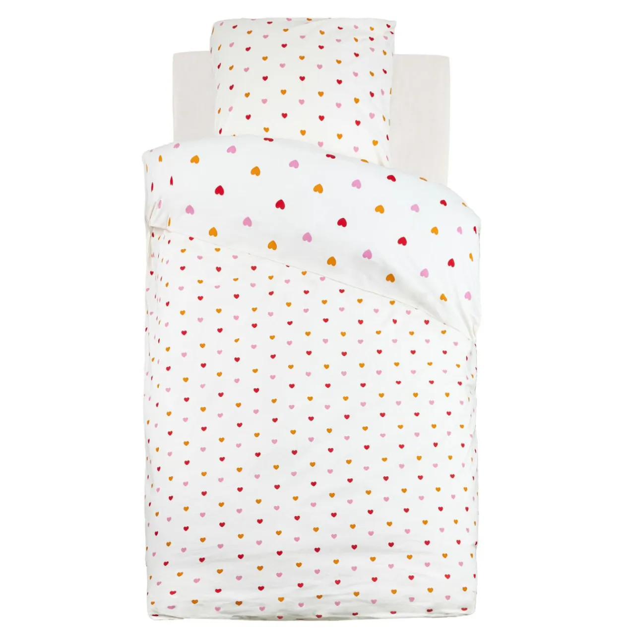 Atmosphera cru017dateur d'intu017drieur for kids Housse de couette et une taie enfant coton (140 x 200 cm) Amour Multicolore Sale
