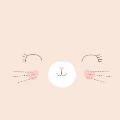 Atmosphera createur d'interieur for kids Housse de couette et une taie enfant coton (140 x 200 cm) Chat Rose Online