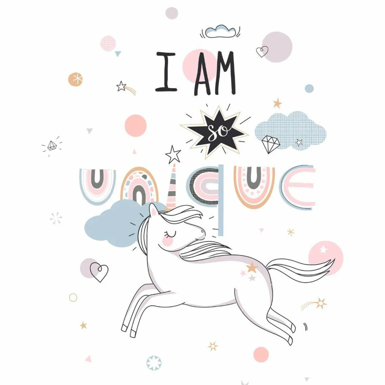 Atmosphera createur d'interieur for kids Housse de couette et une taie enfant coton (140 x 200 cm) Licorne Rose Outlet