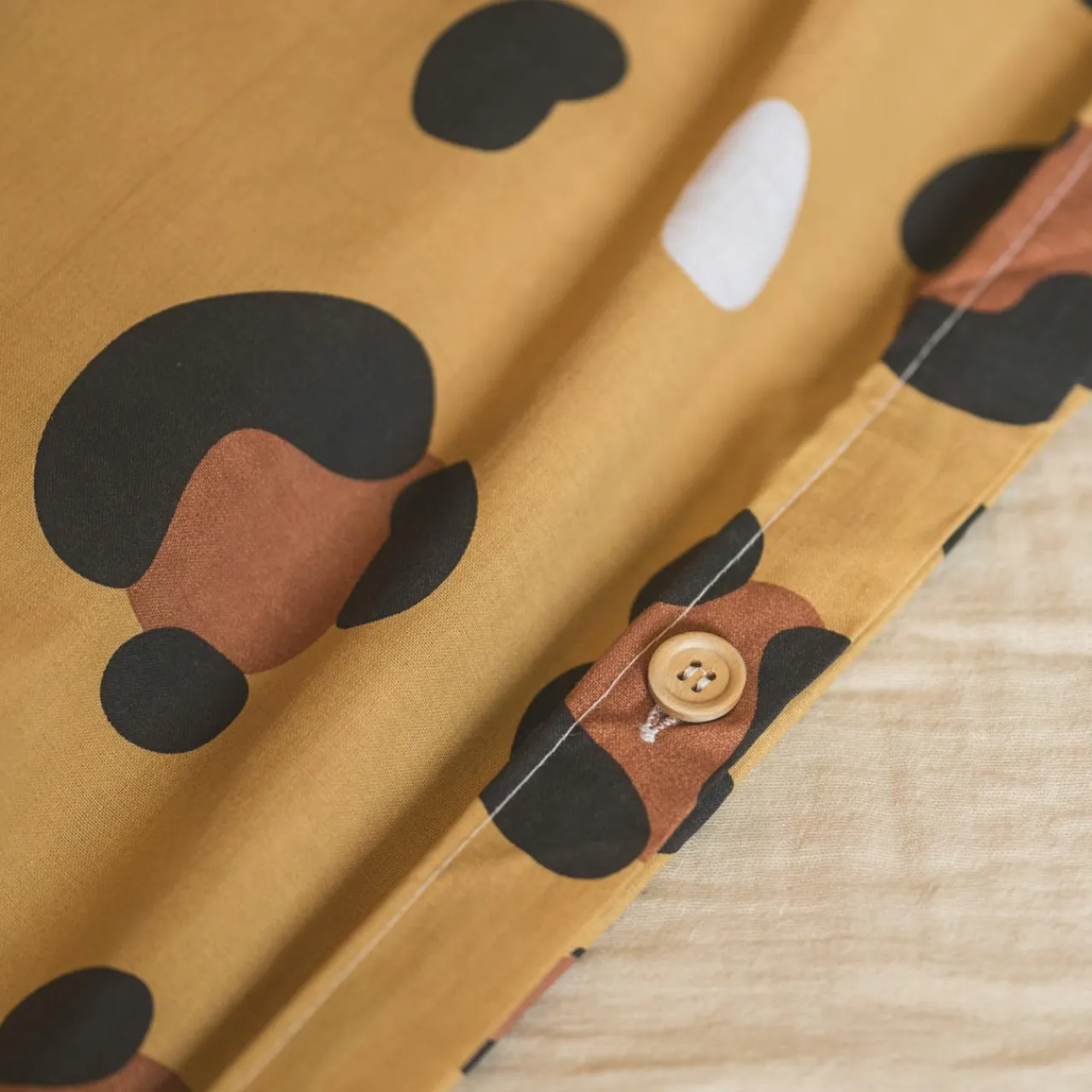 l'Effet Papillon Housse de couette et une taie enfant coton (140 x 200 cm) Lola Caramel New