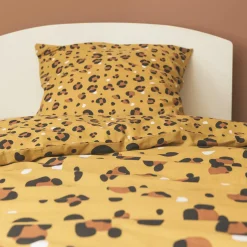 l'Effet Papillon Housse de couette et une taie enfant coton (140 x 200 cm) Lola Caramel New