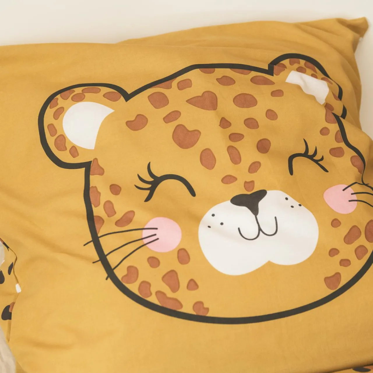 l'Effet Papillon Housse de couette et une taie enfant coton (140 x 200 cm) Lola Caramel New