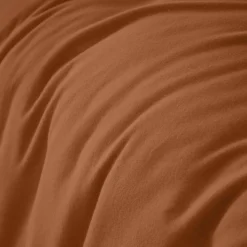 EMINZA Housse de couette flanelle de coton (140 x 200 cm) Nina Terracotta