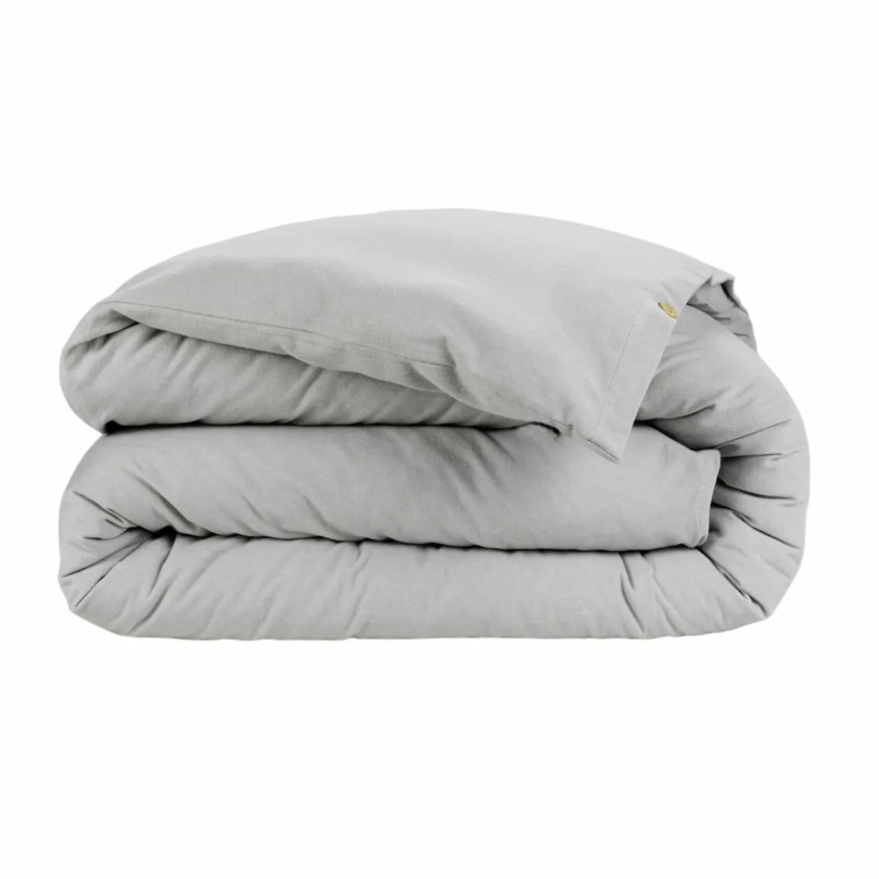 EMINZA Housse de couette flanelle de coton (260 x 240 cm) Nina Gris clair New