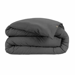 EMINZA Housse de couette flanelle de coton (240 x 220 cm) Nina Gris Anthracite Outlet