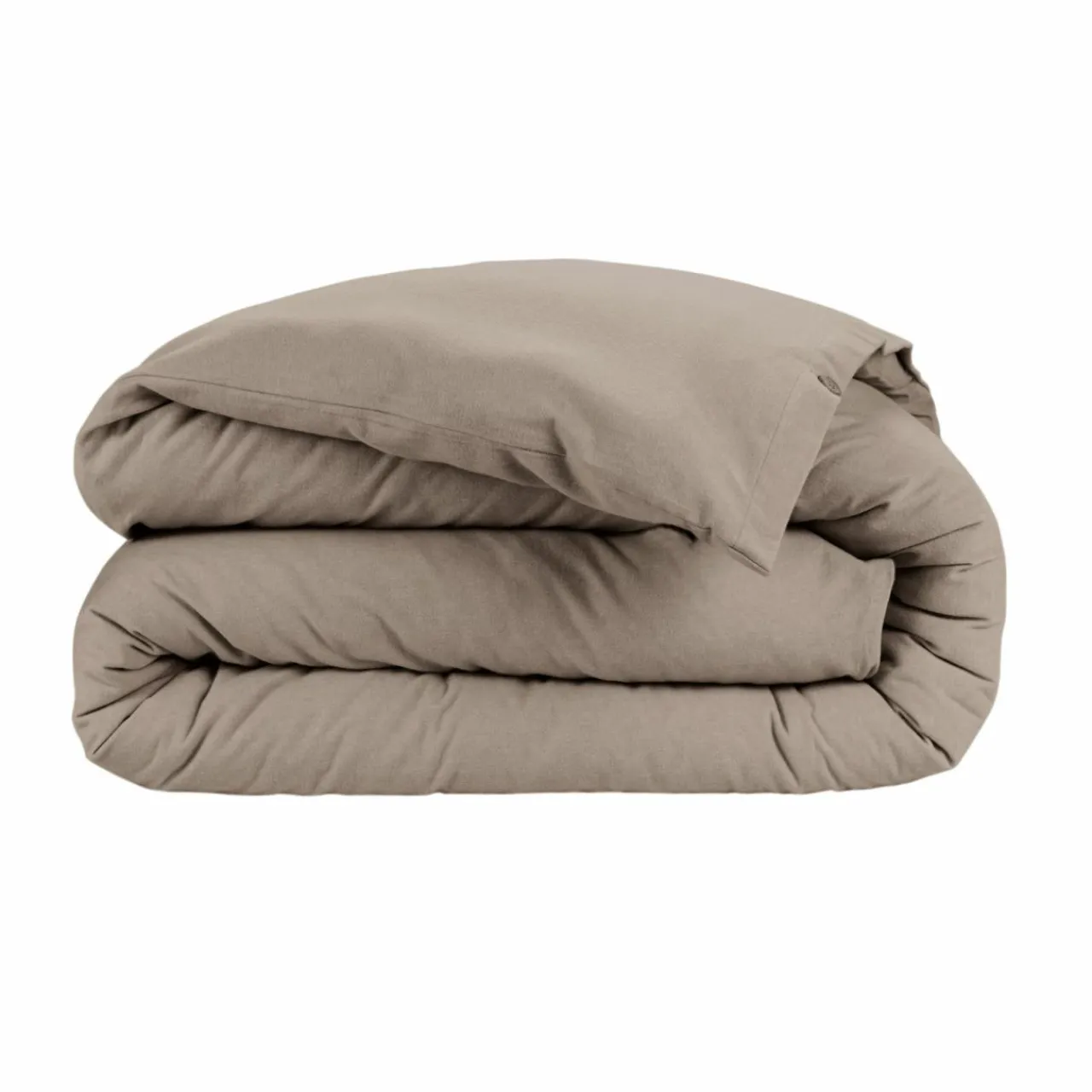 EMINZA Housse de couette flanelle de coton (240 x 220 cm) Nina Ficelle Hot