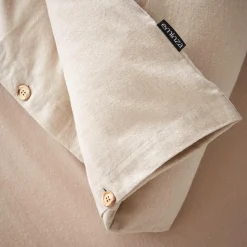 EMINZA Housse de couette flanelle de coton (260 x 240 cm) Nina Beige Sale