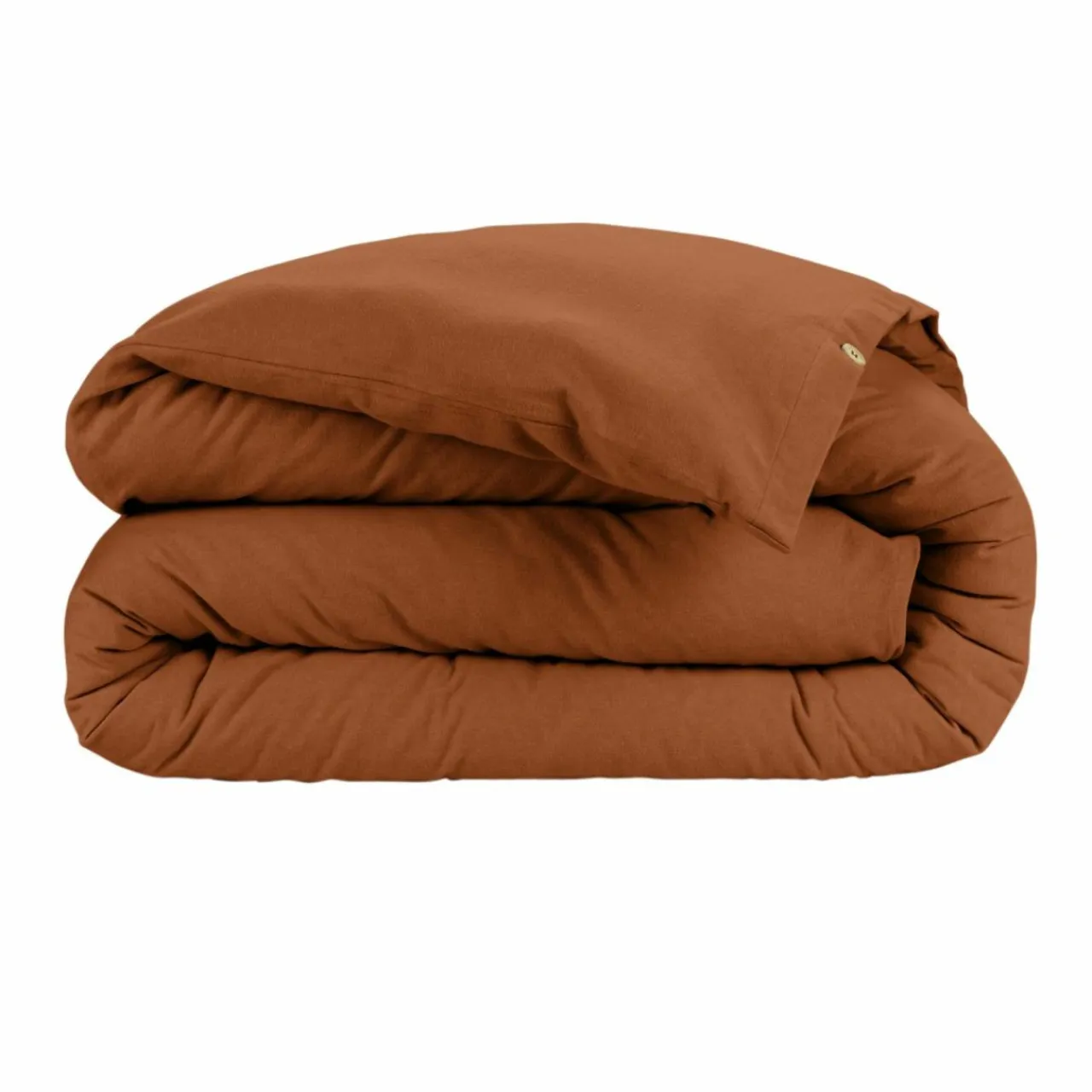 EMINZA Housse de couette flanelle de coton (280 x 240 cm) Nina Terracotta Clearance
