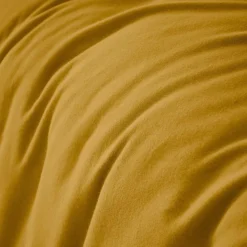 EMINZA Housse de couette flanelle de coton (260 x 240 cm) Nina Jaune ocre Best