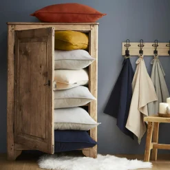 EMINZA Housse de couette flanelle de coton (200 x 200 cm) Nina Beige