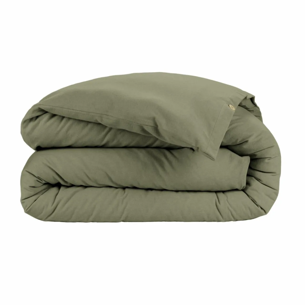 EMINZA Housse de couette flanelle de coton (280 x 240 cm) Nina Vert romarin New