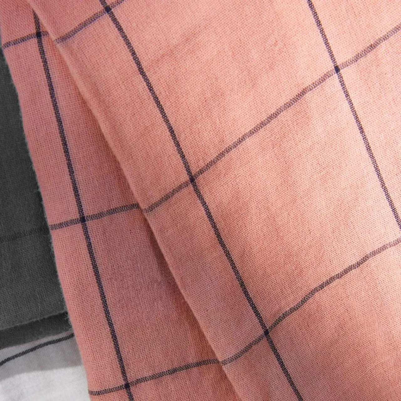 EMINZA Housse de couette gaze de coton (200 x 200 cm) Gaïa Match Rose Pêche