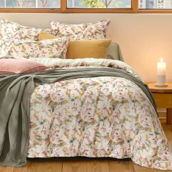 EMINZA Housse de couette gaze de coton (140 x 200 cm) April Multicolore New