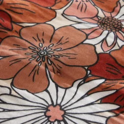 EMINZA Housse de couette gaze de coton (240 x 220 cm) Gaïa Azalée Terracotta Sale