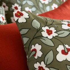EMINZA Housse de couette gaze de coton (240 x 220 cm) Gaïa Marguerite Vert Romarin Online