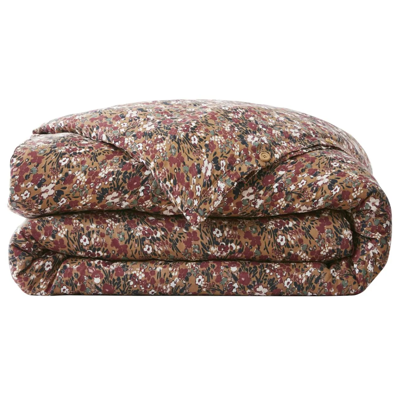 EMINZA Housse de couette gaze de coton (260 x 240 cm) Constance Camel Hot