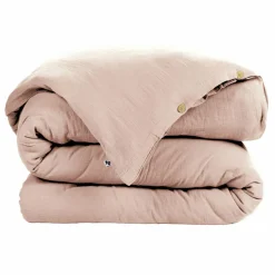 EMINZA Housse de couette gaze de coton (240 x 220 cm) Gaïa Rose poudré Best