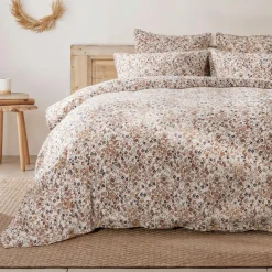EMINZA Housse de couette gaze de coton (260 x 240) Constance pampa Beige Sale