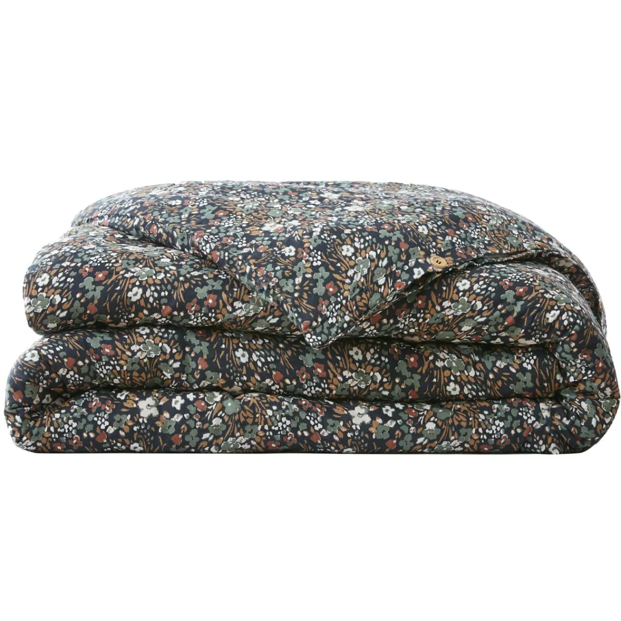 EMINZA Housse de couette gaze de coton (200 x 200 cm) Constance Bleu nuit Hot
